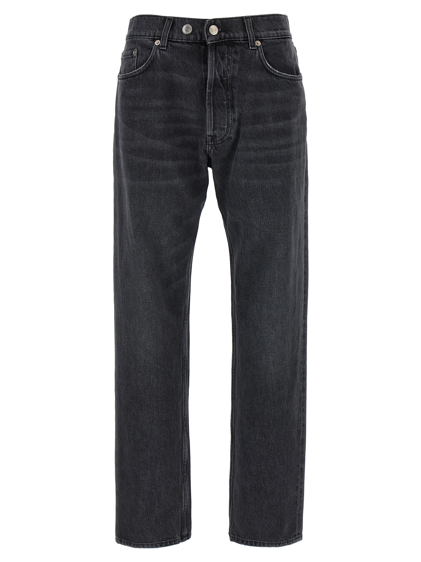 Department 5 Black Cotton Straight-Leg Jeans