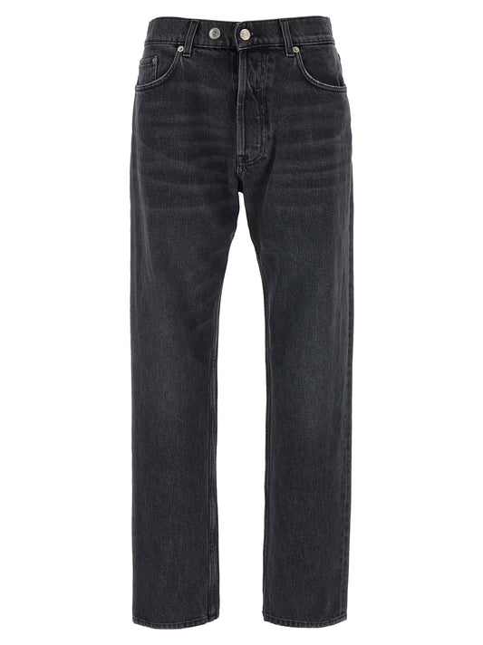 Department 5 Black Cotton Straight-Leg Jeans