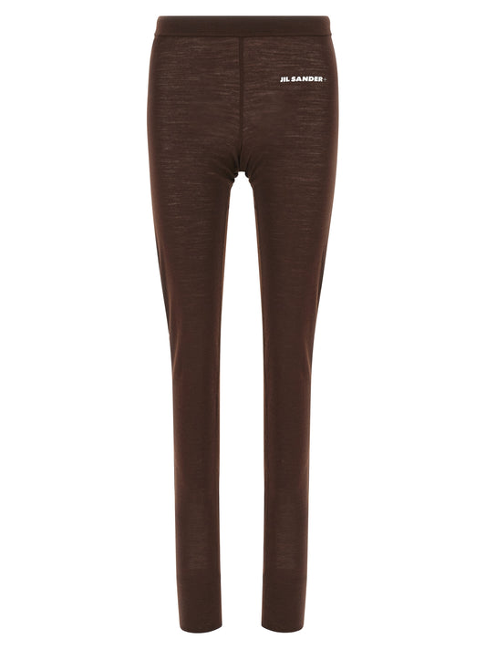 Jil Sander Bordeaux Polyester Leggings