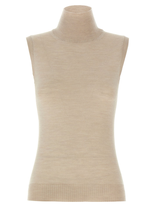 Sportmax Beige Virgin Wool Cardigan