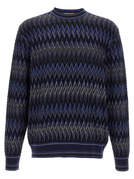 Missoni Blue Wool Cardigan