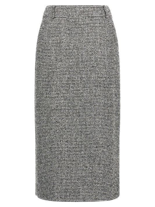 Ermanno Scervino Bicolor Wool Midi Skirt