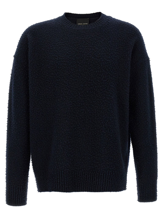 Roberto Collina Blue Merino Wool Cardigan