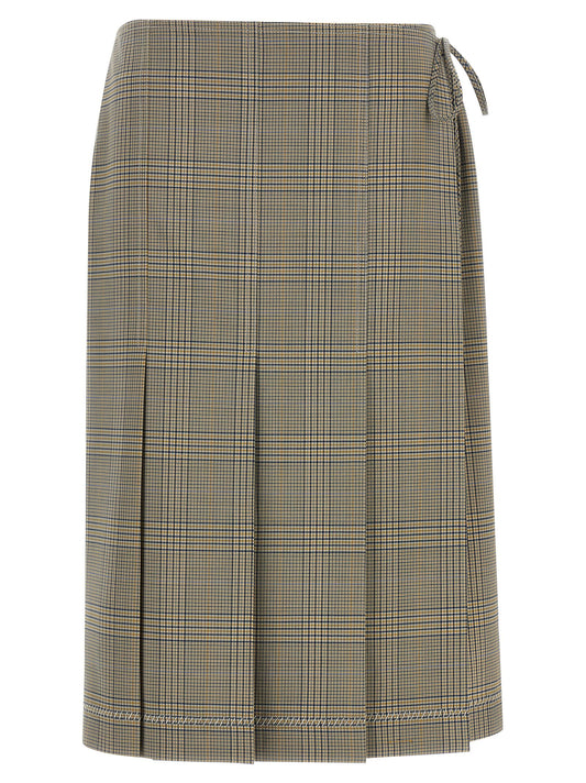 Marni Gray Polyester Midi Skirt