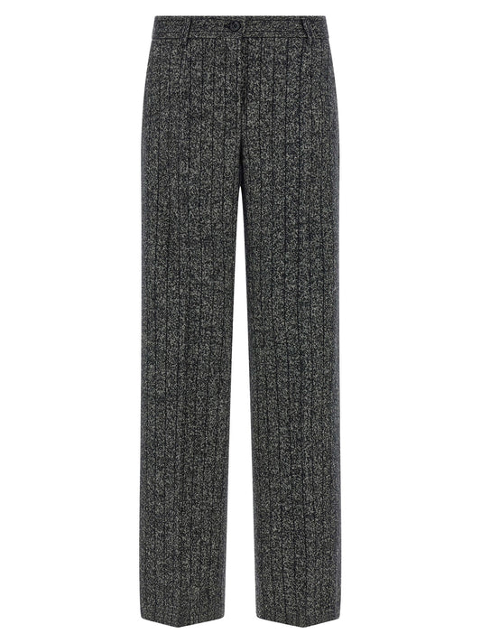Dolce & Gabbana Bicolor Virgin Wool Casual Pants