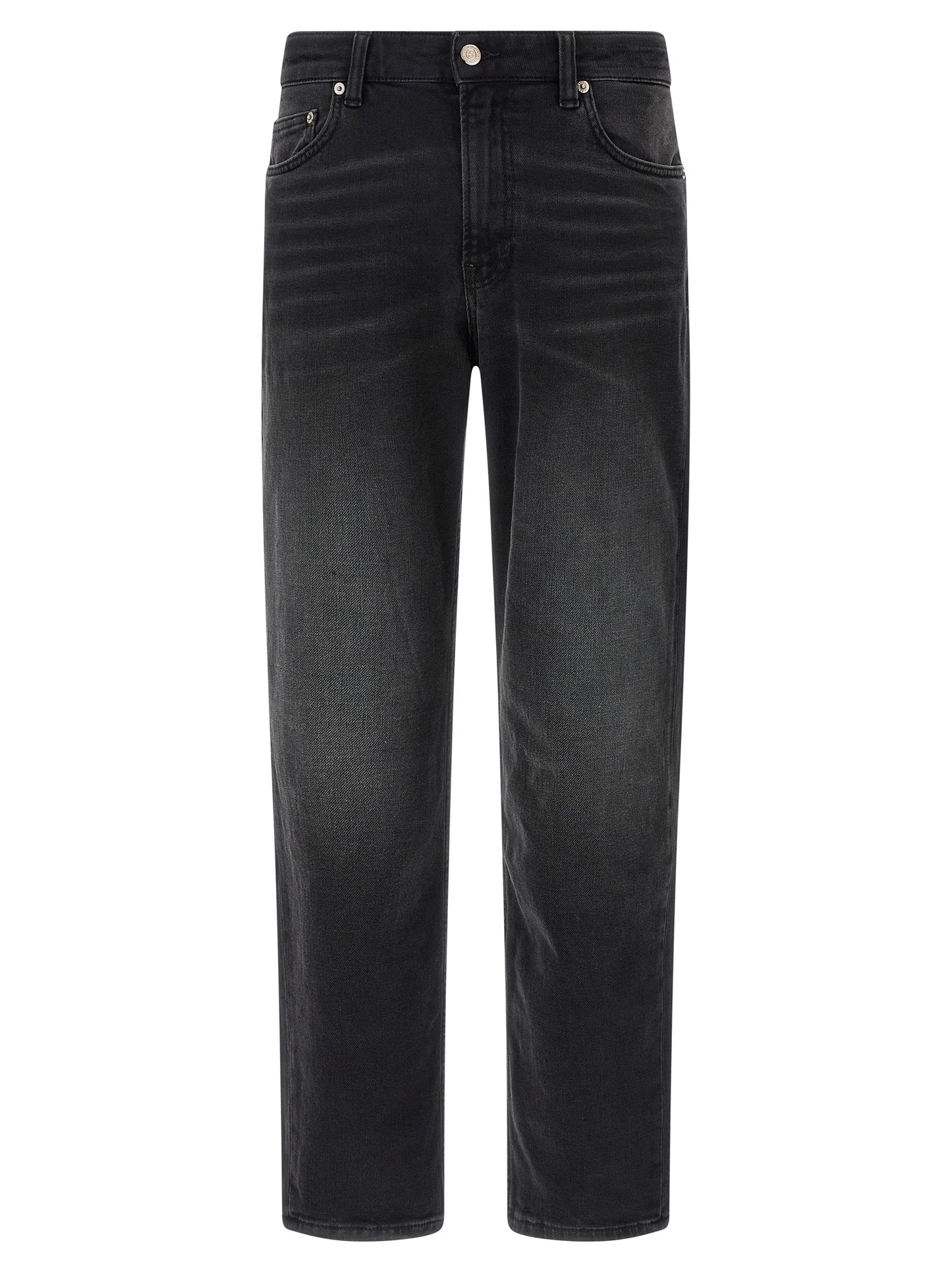 Department 5 Black Cotton Straight-Leg Jeans