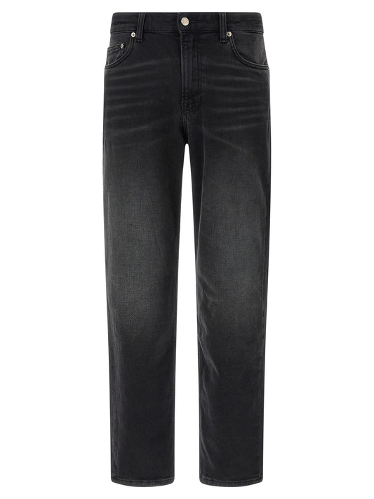 Department 5 Black Cotton Straight-Leg Jeans