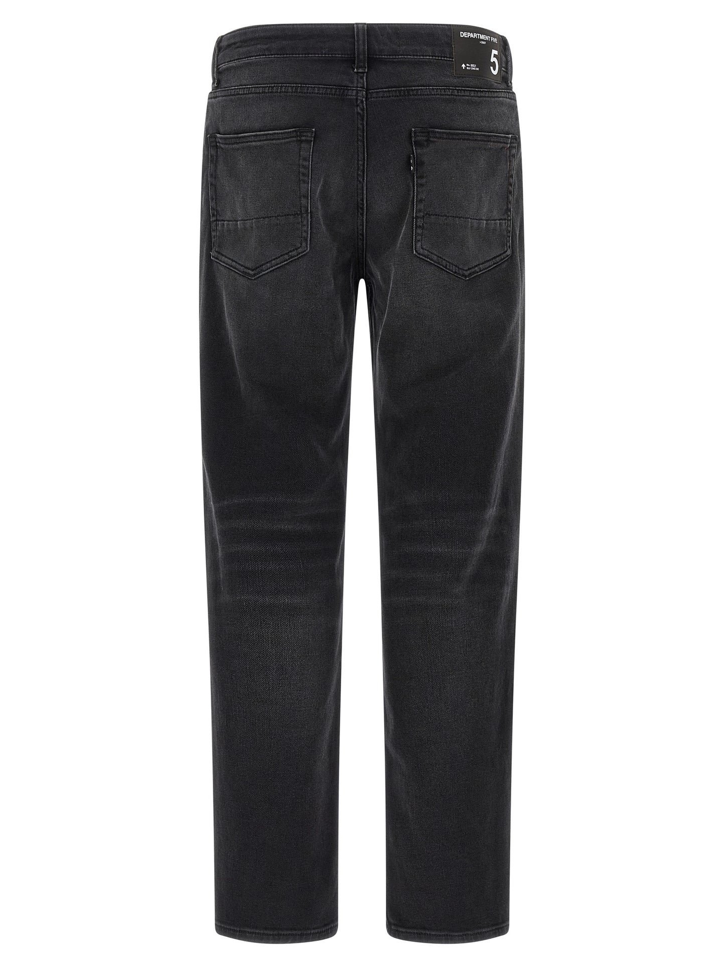 Department 5 Black Cotton Straight-Leg Jeans