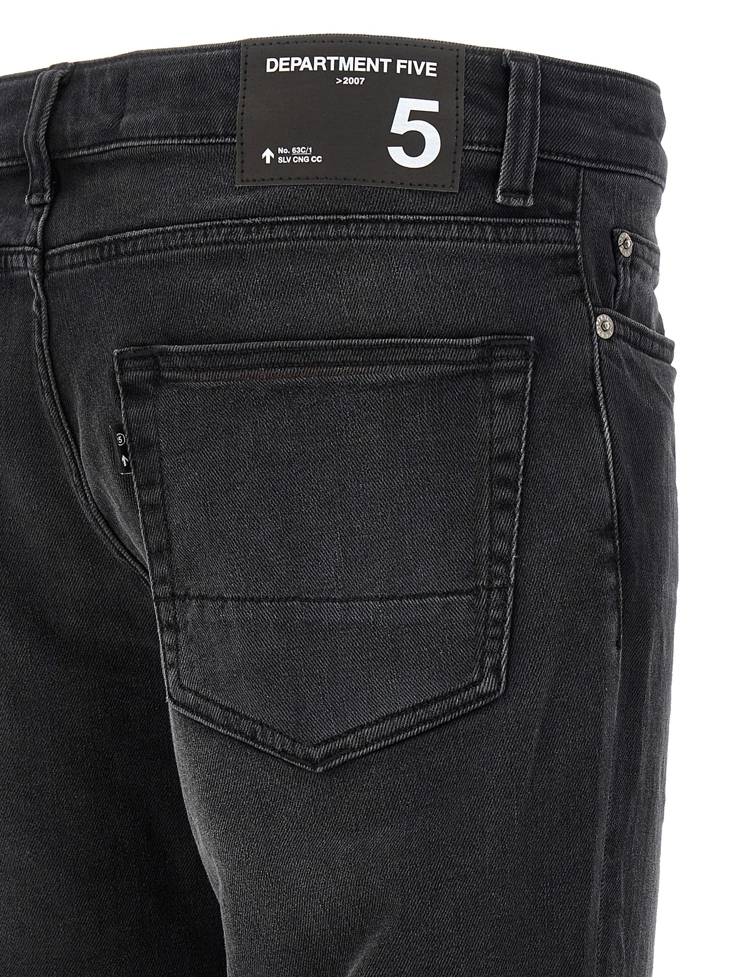 Department 5 Black Cotton Straight-Leg Jeans