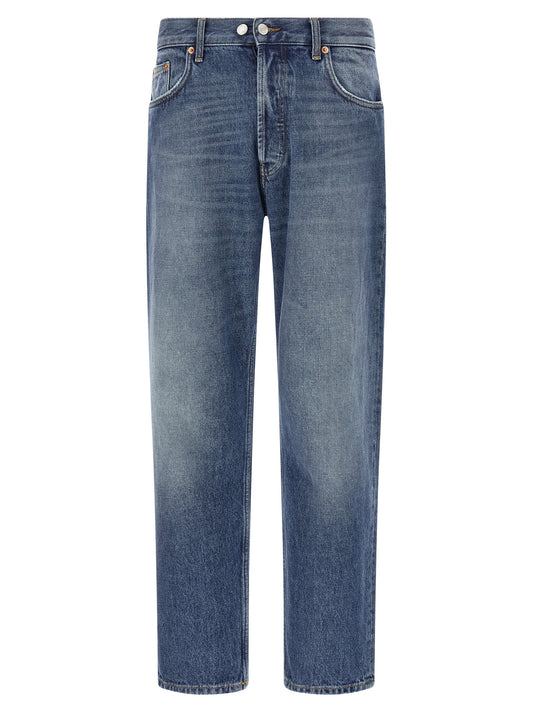 Department 5 Blue Cotton Straight-Leg Jeans