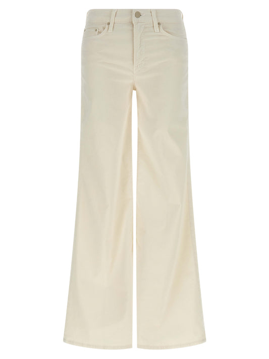 Mother Denim White Cotton Flared Pants