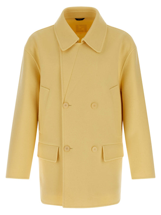 Fendi Bicolor Virgin Wool Coat