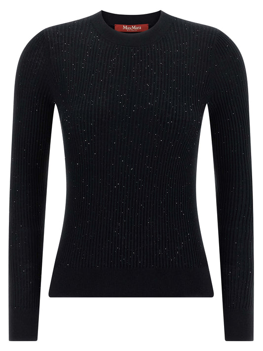 Max Mara Black Silk Cardigan