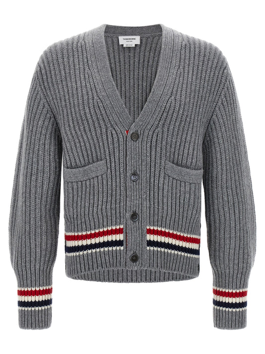 Thom Browne Gray Cashmere Cardigan