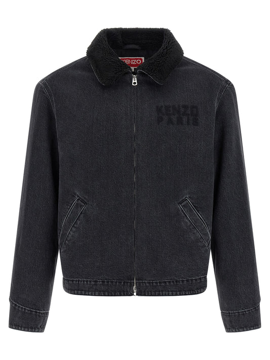 Kenzo Black Cotton Denim Jacket