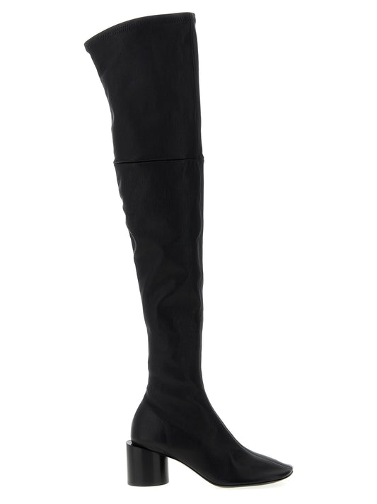 Jil Sander Black Leather Over The Knee