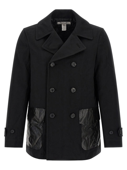 Comme Des Garçons Black Polyester Coat