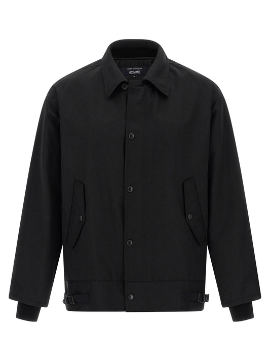 Comme Des Garçons Black Polyester Full-Length Jacket