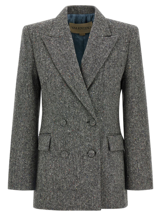 Valentino Garavani Gray Virgin Wool Blazer