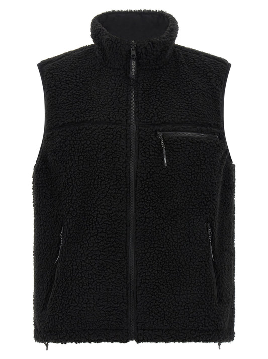 Gramicci Black Polyester Sleeveless Jacket
