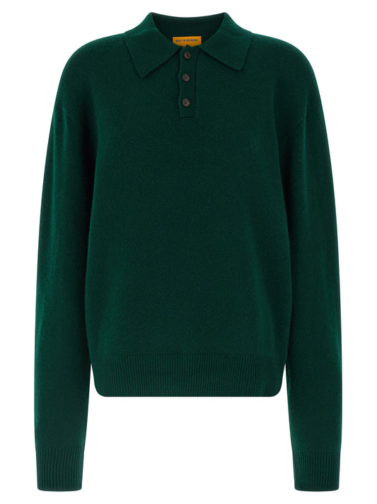 Guest in Residence Bicolor Cashmere Polo Shirt