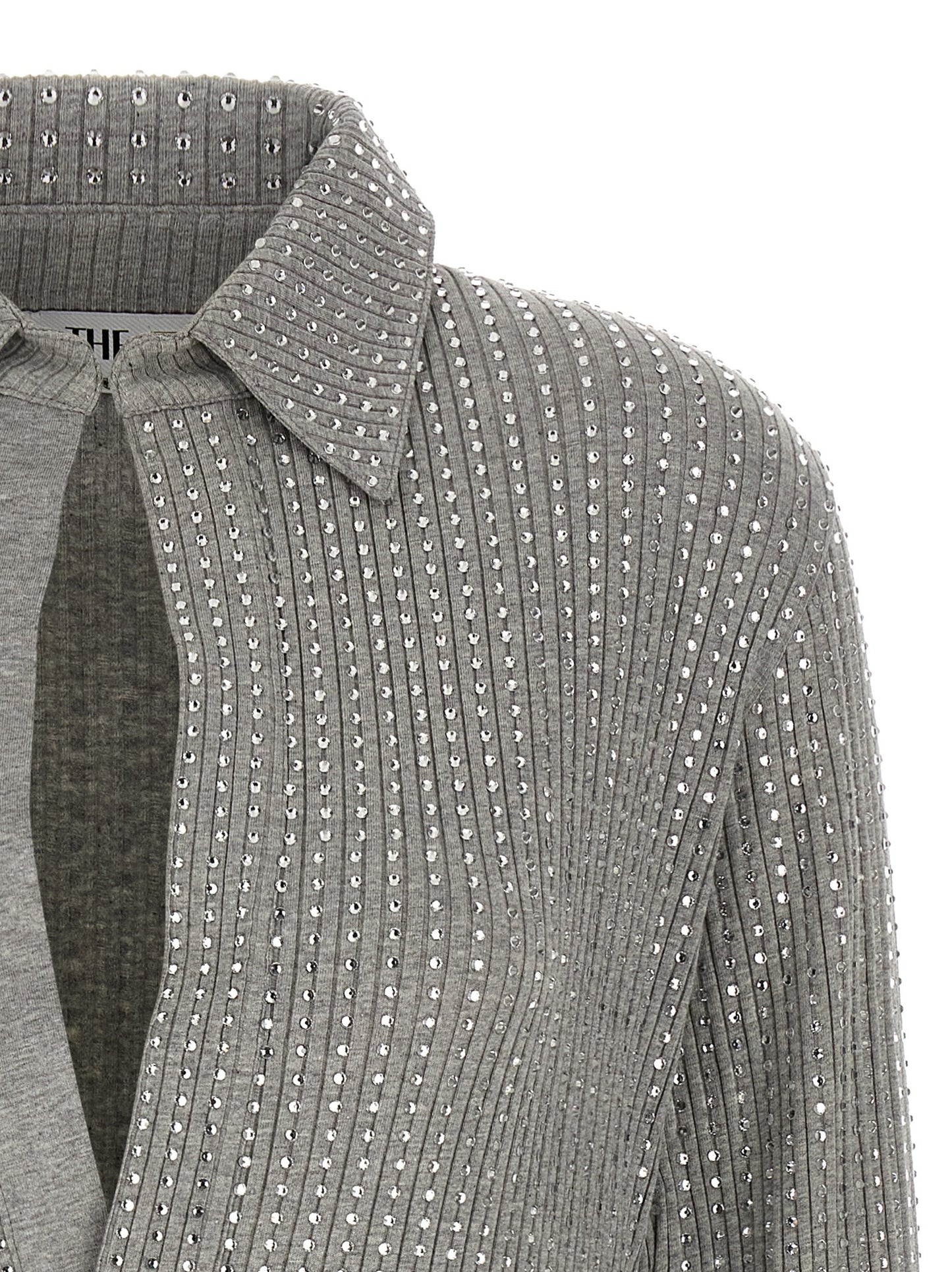 The Attico Gray Cotton Short Dress