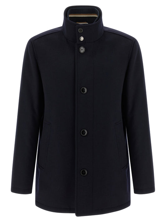 Hugo Boss Blue Wool Coat