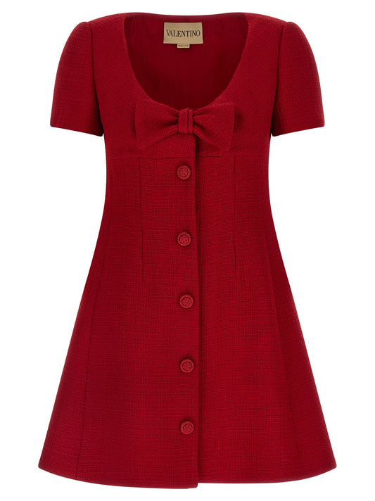 Valentino Garavani Multicolor Virgin Wool Short Dress