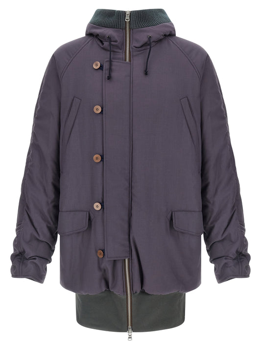 Magliano Purple Virgin Wool Parka