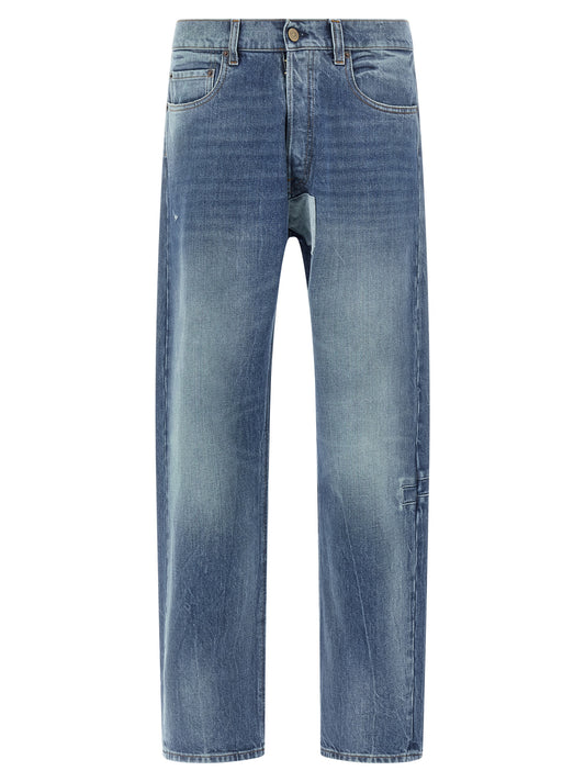 Maison Margiela Blue Cotton Straight-Leg Jeans