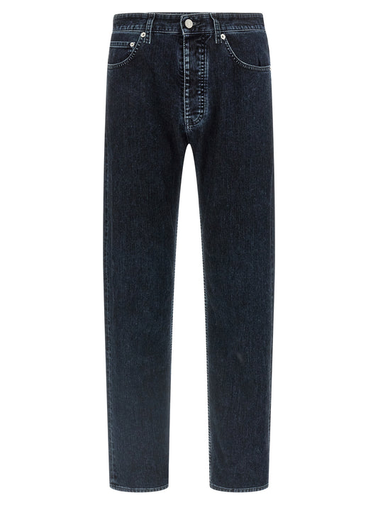 MM6 Maison Margiela Black Cotton Straight-Leg Jeans