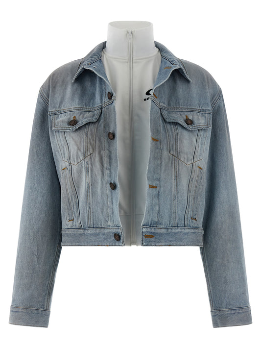 Balenciaga Blue Cotton Denim Jacket