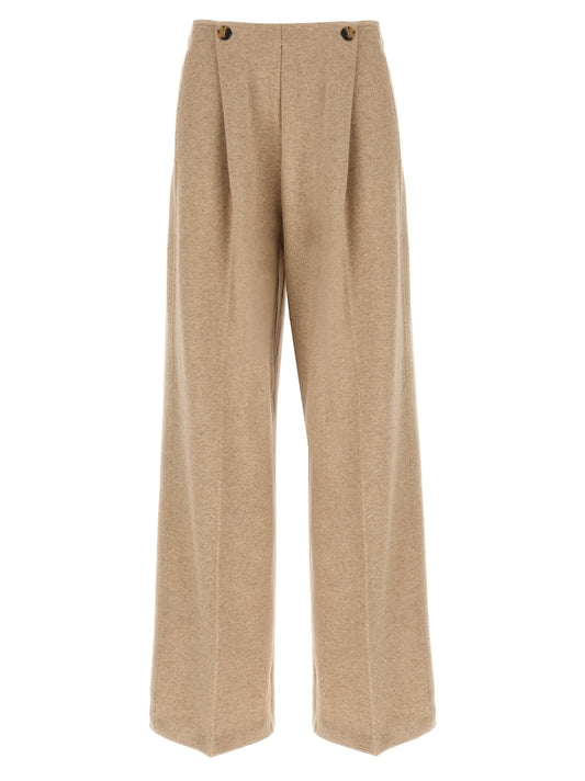 Max Mara Beige Cashmere Casual Pants