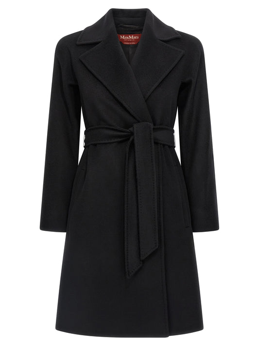 Max Mara Black Virgin Wool Coat
