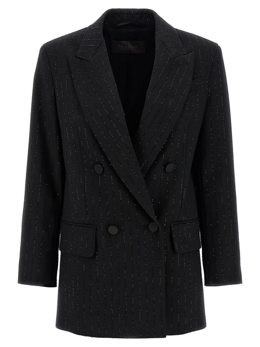 Max Mara Black Virgin Wool Blazer