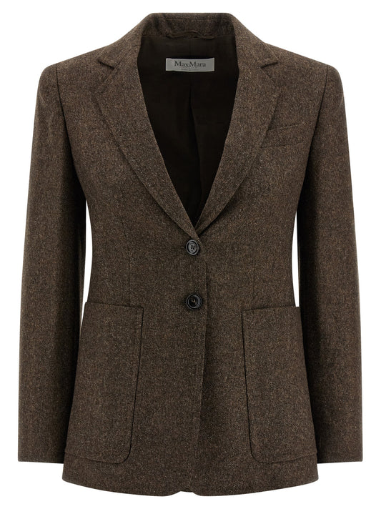 Max Mara Brown Virgin Wool Blazer