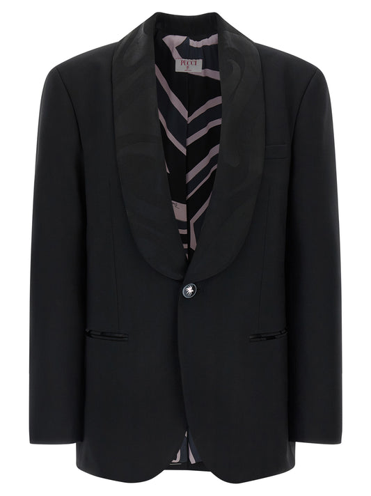 Emilio Pucci Black Virgin Wool Blazer