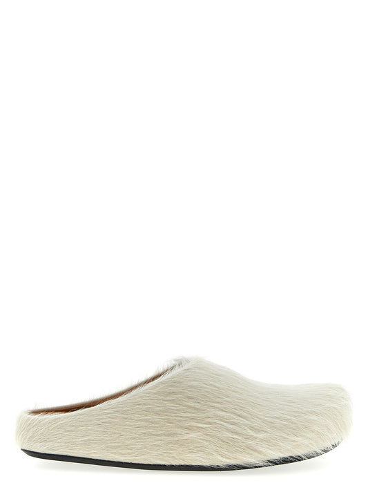 Marni White Calfskin Mules
