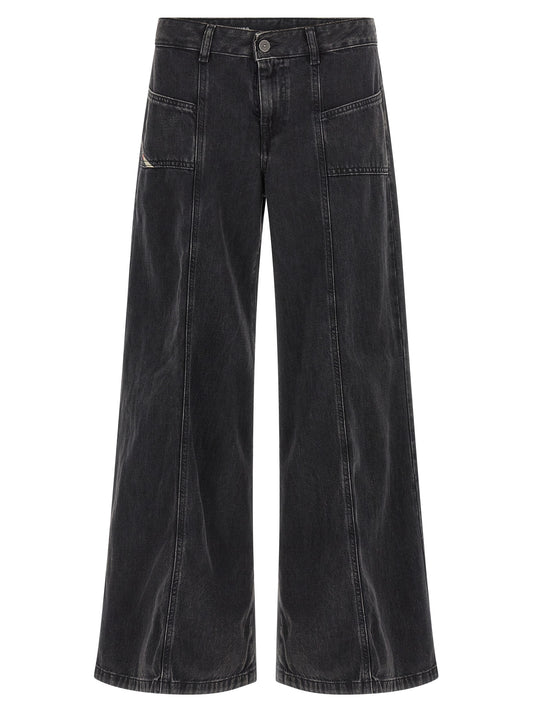 Diesel Black Cotton Jeans Denim