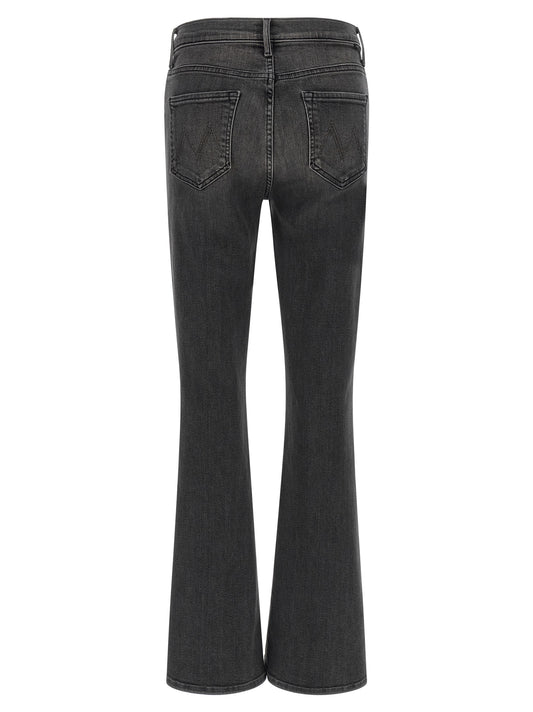 Mother Denim Gray Cotton Flared Jeans