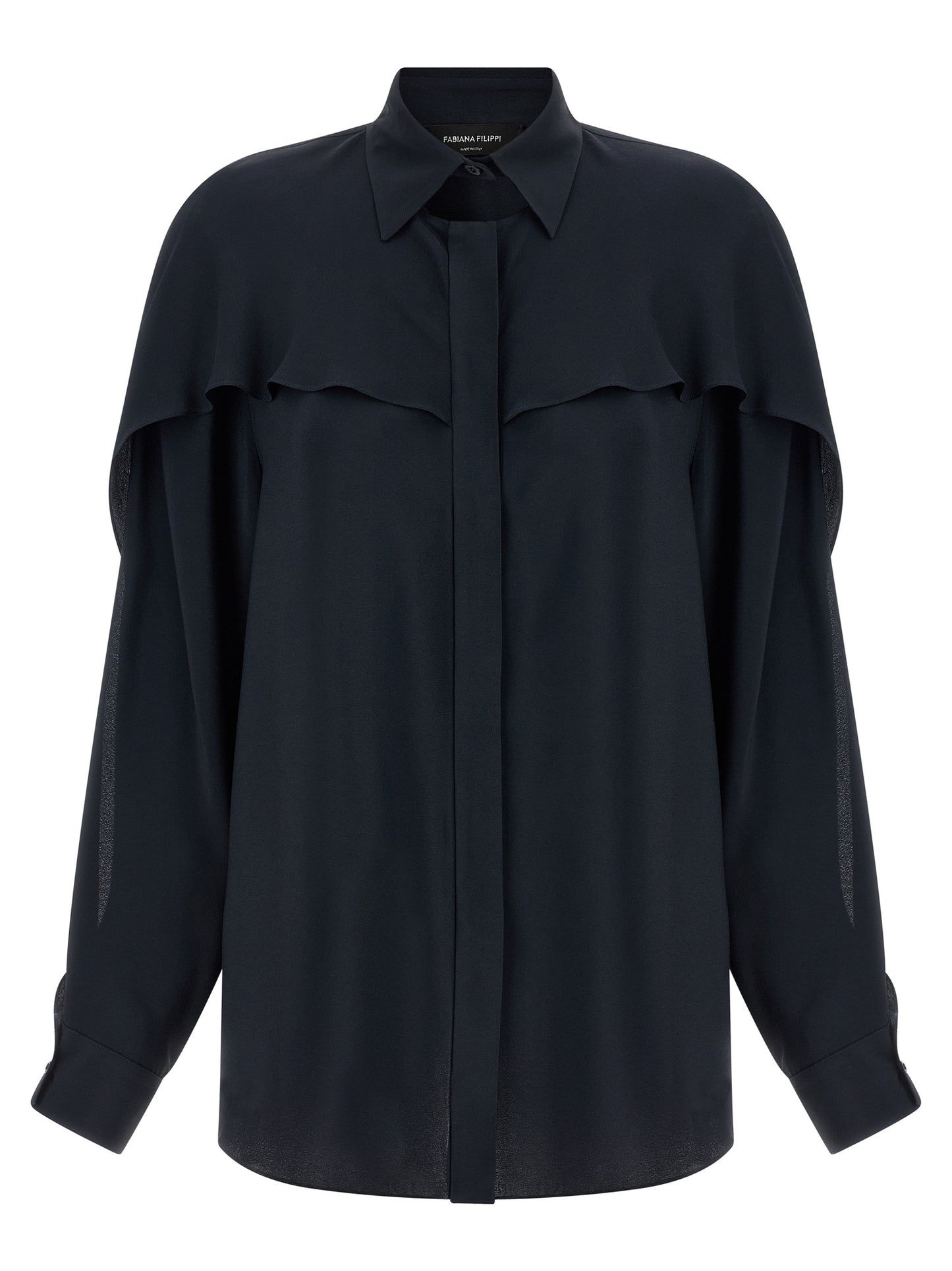 Fabiana Filippi Blue Acetate Blouse