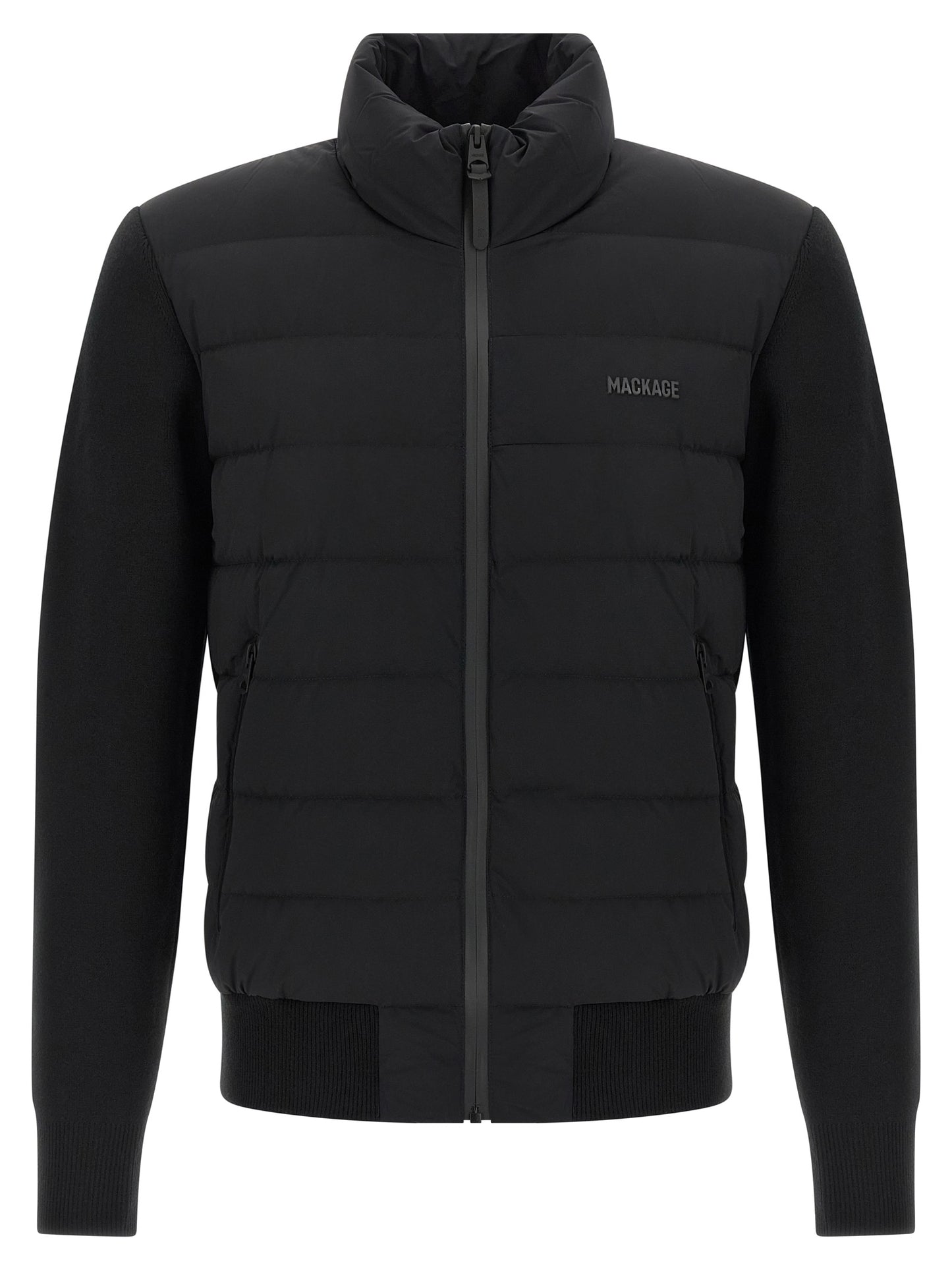 Mackage Blue Nylon Cardigan