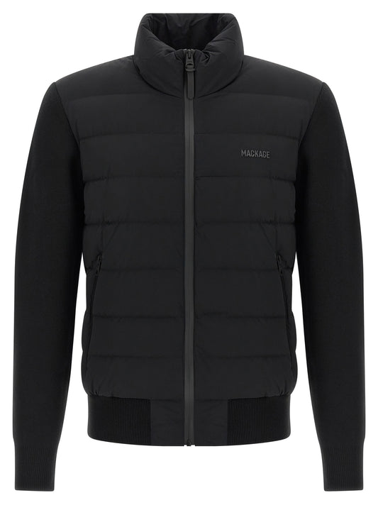 Mackage Blue Nylon Cardigan