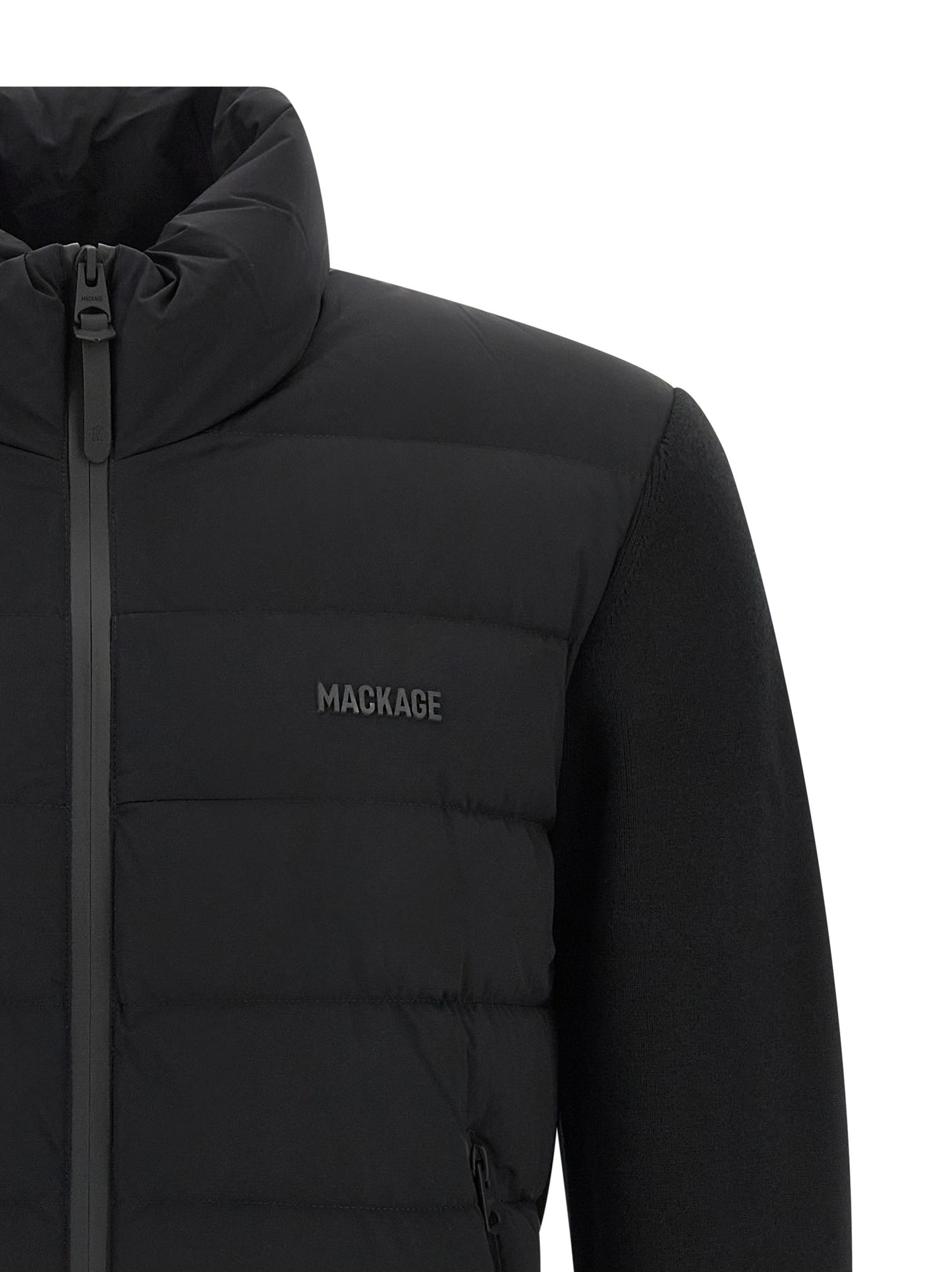 Mackage Blue Nylon Cardigan