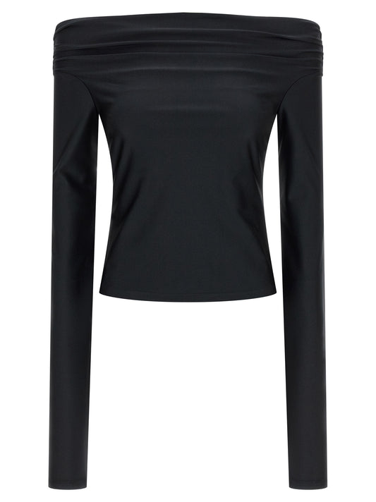 The Andamane Black Polyamide Tank Tops