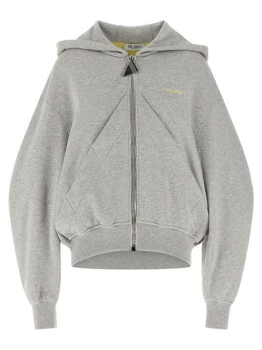 The Attico Gray Cotton Sweatshirt