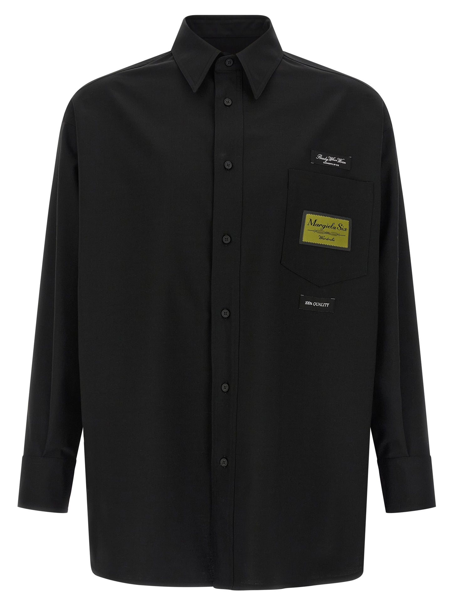 MM6 Maison Margiela Black Polyester Blouse