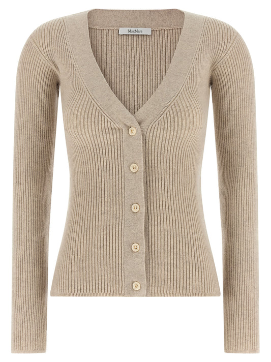 Max Mara Beige Wool Cardigan