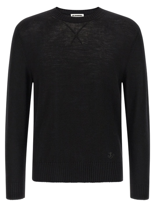 Jil Sander Black Virgin Wool Cardigan