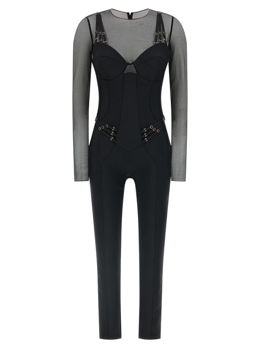 Elisabetta Franchi Black Polyamide Jumpsuit